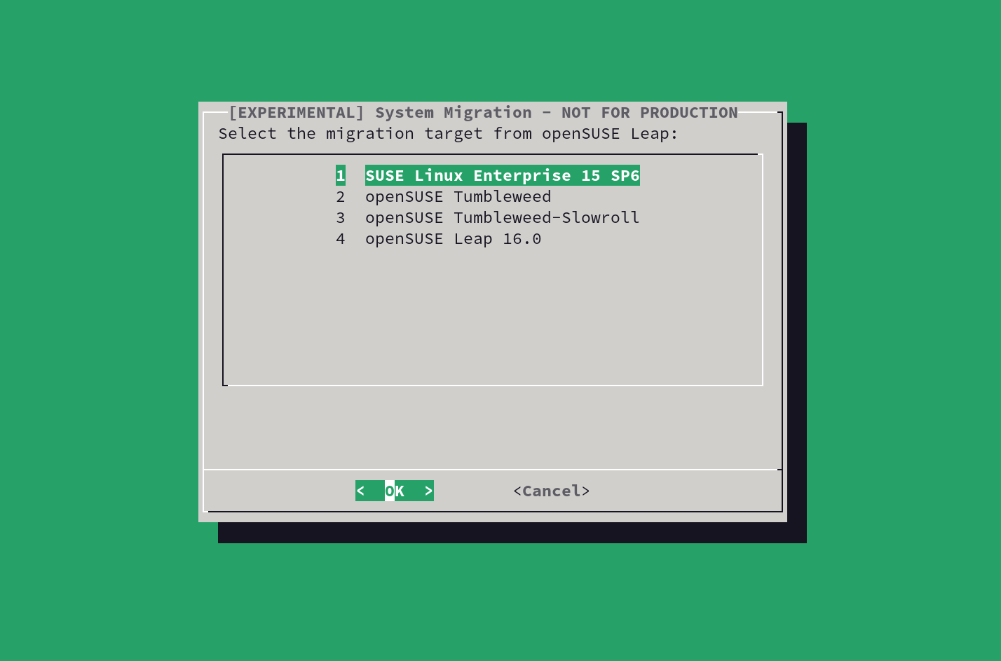 Migrating to openSUSE Leap 16.0 with opensuse-migration-tool